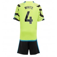 Camisa de time de futebol Arsenal Benjamin White #4 Replicas 2º Equipamento Infantil 2023-24 Manga Curta (+ Calças curtas)